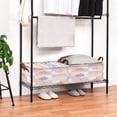 thumbnail image 7 of Foldable Iron Frame Storage Basket Open Basket Bins Versatile Organizer for Laundry Bathroom Closet 16.9” x 11.4” x 7.7” Light-colored Pumpkin, 7 of 7