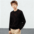 thumbnail image 4 of Boys Sweater Knit Pullover Sweater Crew Neck Long Sleeve Knitwear Sweater for Young Man, 4 of 5