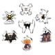 thumbnail image 1 of Juego de moldes de acero inoxidable para galletas de Halloween, 7 Uds., para hacer calabaza, fantasma, bruja, gato, murciélago, molde para galletas, 1 of 5