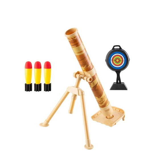 Mortar Launcher Toy Set Interactive Games Launch Set for Kid Festival Gifts yellow