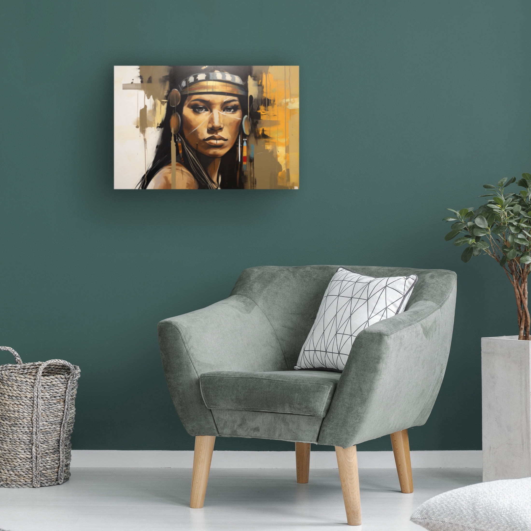 Canvas Wall Art - Ray Heere 'Colorful Model 18' Wall Art for Living Room, Bedroom, or Office Décor by Trademark Fine Art - 24 x 16 Inches