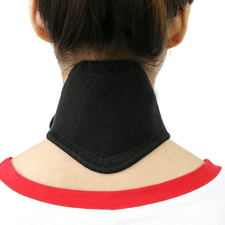 Vinyl Neck Strap - Black Unisex Magnet Massage Neck Pad Wrap Brace Support Strap Protector