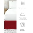 Comfort Canopy Burgundy Pleated Bed Skirt Box Spring Frame Cover for Queen Size Bedding