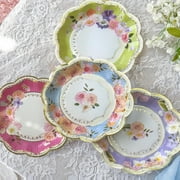 9 in. Premium Paper (Assorted Set of 16) Tea Party Decorations, One Size, 9 Inch Plates