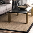 thumbnail image 1 of nuLOOM Elijah Natural Seagrass Farmhouse Area Rug, 10' x 14', Black, 1 of 10