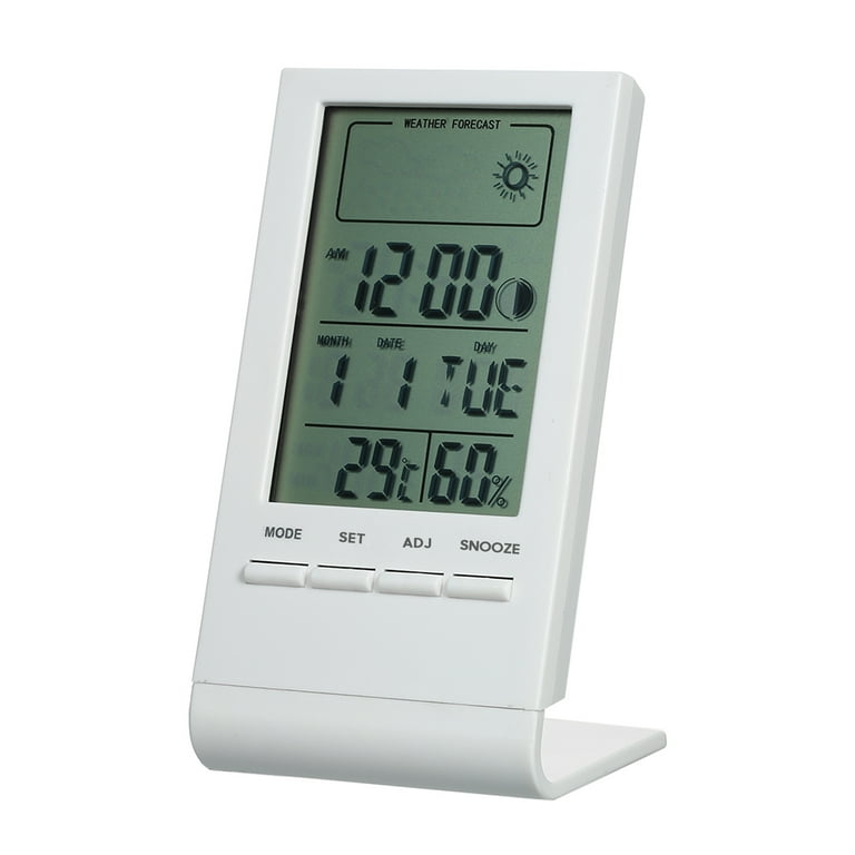 2 Sets Thermohygrometer Humidity Thermometer Meter Hygrometer Digital  Indoor Room Thermometer with Alarm Clock, Accurate Room Temperature Gauge