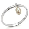 thumbnail image 1 of Bague en Argent 925 avec Demi-Précieux en Blanc - Taille 8, 1 of 1