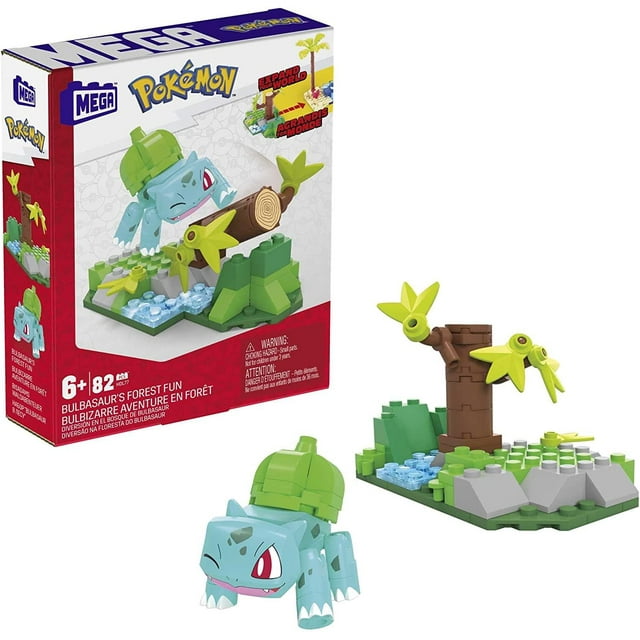 Juego de Construcción Mega Bloks Mega Pokemon Diversión en El Bosque de Bulbasaur