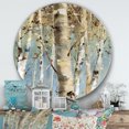 thumbnail image 3 of Designart 'forêt de Bouleaux Blancs II' Art Mural Rond en Métal Style Ferme, 3 of 3