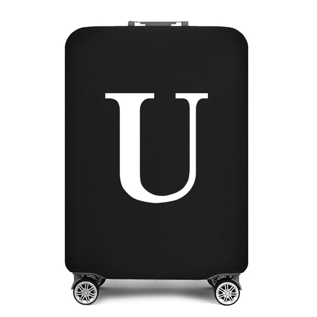 Luggage Cover Protective Covers Apply 18-28 Inch Suitcase Travel Accessories Bag 26 White Letter PrintedElastic Dust Case Cover 8White U S
