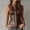 01 Coffee, variant on YueHuiYing Womens Faux Leather Vest Tops Business Casual Button Down PU Suit Blazer Sleeveless Fitted Waistcoat Coffee XL
