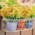 thumbnail image 2 of 12 Bundles Artificial Flowers for Outdoors, Fake Silk Violet Flowers Faux Plants UV Resistant for Hanging Planters Window Box Front Porch Indoor Outside Decorations (Yellow), 2 of 6