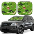 thumbnail image 1 of Saiise Cute Dinosaurs for Foldable Car Sun Shades (2-Pack) Offer Sun Protection with an Easy-fold Design for Convenient Windshield Shading-Small, 1 of 6