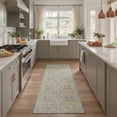 thumbnail image 4 of DEORAB 8x10 Area Rugs Persian Vines Dusty Blue Low Pile Lightweight Machine Washable Non Slip Rug for Living Room, Bedroom, 4 of 5