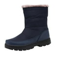 thumbnail image 2 of New Winter Warm Snow Boots for Women Fshion Plus Size Solid Color Flat Casual Short Snow Boots Shoes, 2 of 6