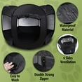 thumbnail image 5 of Zone Tech Portable Foldable Pet Playpen Tent – Medium Size Indoor Outdoor Mesh Open Air Exercise Pop-Up Playen Tent for Dogs and Cats, 5 of 9