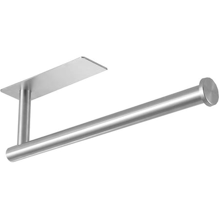 

Paper Tower Holder Wall Mount Self Adhesive or Drilling Paper Tower Holders Under Cabinet Stainless Steel Paper Roll Rock with Screws for Kitchen Bathroom