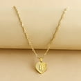 thumbnail image 4 of harmtty Pendant Necklace A-Z Initial Letter Heart Shape Jewelry Simple Bright Luster Necklace for Birthday,V, 4 of 8