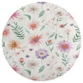 thumbnail image 3 of Floral Colorful Flower Floral Medallion Round Rug - Small Round Area Rug, Soft Non-Slip Machine Washable Bedroom Mat Indoor Accent Entry Carpet for Office Desk Dorm Hallway, 3 of 6
