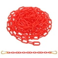 thumbnail image 3 of Cadena de barrera de seguridad de plástico de 20 pies Uxcell con 6 ganchos en S y 6 clips, rojo, 3 of 5