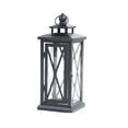 thumbnail image 2 of Candle Holder Candle Holder Iron Glass Lantern Windproof Floor Standing Home Decor Vintage Candle Stand Indoor Outdoor Lighting Iron Lantern, 2 of 5