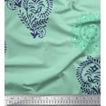 thumbnail image 1 of Soimoi Cotton Duck Fabric Paisley,Leaves & Floral Mandala Block Print Fabric by The Yard 42 Inch Wide, 1 of 1