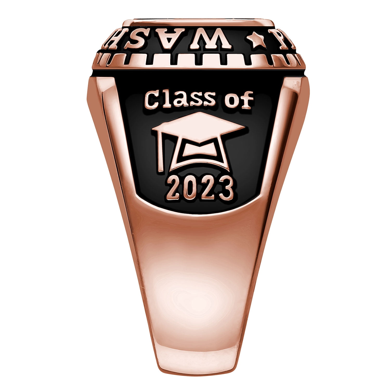 Order Now for 2025 Graduation, Freestyle Men’s – Onyx, Carnelian, Lapis, Mother of Pearl Genuine Stone Class Ring, Personalized, High School or College Graduation