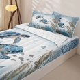thumbnail image 3 of Erosebridal Sea Turtle Reef Zipper Full Size Comforter Sets with Fitted Sheet and 2 Pillowcases,Coral Bubble Zipper Bedding Set For Boys,Reversible,4 Pieces, 3 of 7