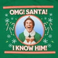 thumbnail image 2 of Elf Buddy T-Shirt Men's OMG Santa I know Him Holiday Adult Tee, 2 of 5
