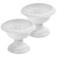 thumbnail image 4 of NIAIZEK 2-Pack White Plastic Garden Urn Flower Pots for Indoor and Outdoor Plants, for Home and Patio, 4 of 8