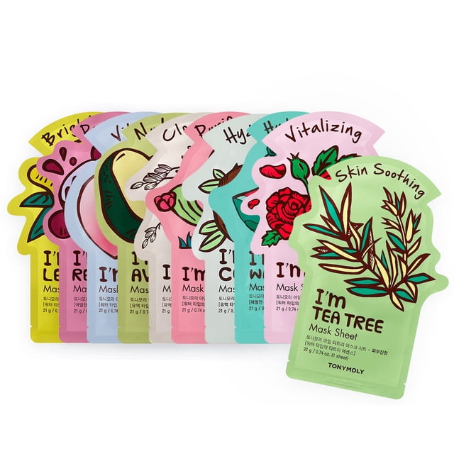TONYMOLY I'm Real Sheet Mask 10-Set, 1.6 Oz