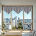 thumbnail image 3 of JVBTVB Triangular Valance Curtains Solid Color Short with Through Rod Easy Install Set of 3 Panels for Home Windows, 3 of 8