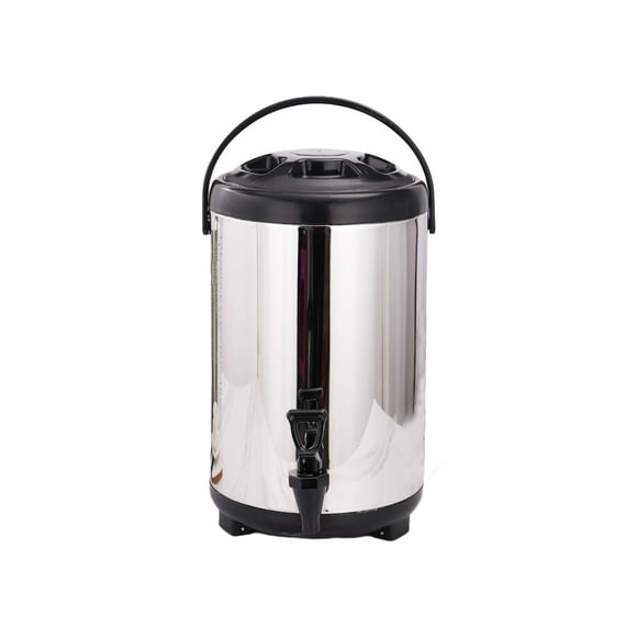 Toystoory Barriles aislantes de acero inoxidable de gran capacidad que preservan el sabor del té exquisitos y prácticos Teteras cubierta de acero negro