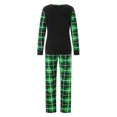 thumbnail image 4 of Conjunto de pijamas familiares navideños a juego de hirigin, camiseta de manga larga con estampado de dinosaurio de dibujos animados y pantalones a cuadros, ropa de dormir para estar en casa, 4 of 4