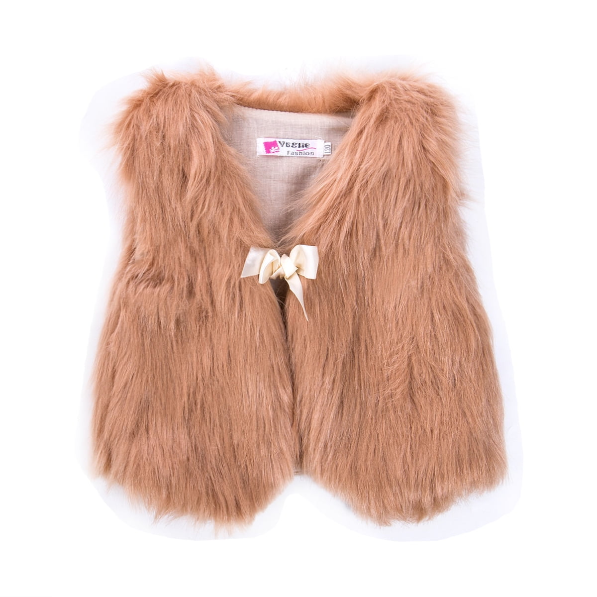 OutTop Toddler Baby Girls Faux Fur Vest Waistcoat Fall Winter Trendy Warm Sleeveless Lightweight Fuzzy Cardigans Jacket 