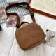 thumbnail image 3 of Bolso Bandolera Bordado Oso Estudiante Niña Pequeño Bolso Hombro (marrón), 3 of 8