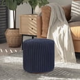 thumbnail image 2 of Loft Lyfe Ezio Fil de Coton 3-en-1 Pouf/pouf/table d'Extrémité, Bleu Marine, 2 of 7