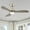 Gray, variant on Bestco 42" Wood Ceiling Fan with Light and Remote Flush Mount Fan 6 Speeds Reversible Airflow Maple