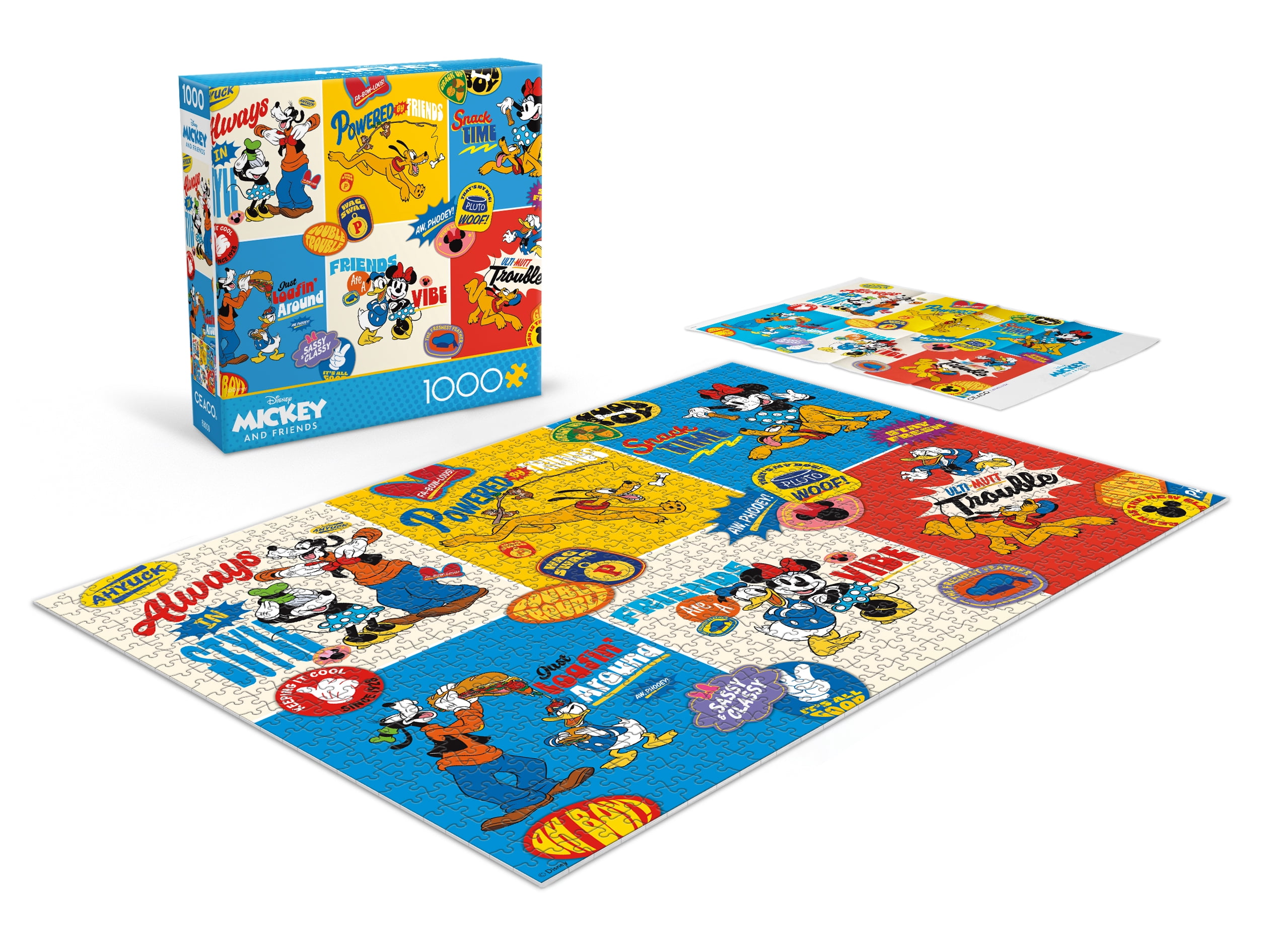 Ceaco Disney Mickey Mouse and Friends Collage 1000-Piece Interlocking Jigsaw Puzzle for Children Ages 14+