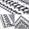 thumbnail image 3 of 100 Sheets Black White Tissue Paper Star Dots Stripes Waves Print Bulk Gift Wrapping Paper for Gift Wrapping DIY Crafts Birthday Halloween Christmas Party Gift Decoration 19.7 ×13.8 Inch, 3 of 6