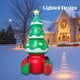 thumbnail image 2 of Adornos de decoración de árbol inflable de Feliz Navidad con luz LED, patio de invierno, jardín, juguetes luminosos iluminados, regalo Inevent HA009425-00, 2 of 6