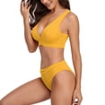 thumbnail image 1 of Wide Strap Swimsuit, Women's Swimsuits, Two V-Neck Swimsuit, Wide Band Triangle Bathing Suit, Next Generation Design, 1 of 6