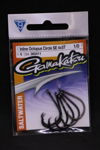 GAMAKATSU #265 INLINE OCTOPUS CIRCLE SE HOOK Value Pack 3/0 265413-25 NEW! 