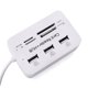 thumbnail image 4 of Lector de tarjetas de memoria USB 2.0 + concentrador USB (alta velocidad)--Blanco 2.0 (bolsa de máquina desnuda) oso de fresa Electrónica, 4 of 5