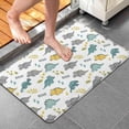 thumbnail image 4 of White ROAR Text Dinosaurs Pattern Bathroom Rugs Mat,Non Slip Microfiber Bathroom Rug,Rubber Backing,Soft Bathroom Mats for Bathroom Floor,Tub and Shower,20x32in(50x80cm), 4 of 5
