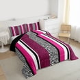 thumbnail image 3 of Castle Fairy Cheetah Print Queen Comforter Set,Zebra Stripes Bedding Comforter Set, 3 of 8
