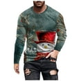 thumbnail image 1 of Pompotops Noël Hommes Col Rond Décontracté Imprimé Blouse Décontractée à Manches Longues Hauts en Solde, 1 of 5