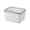Gray, variant on Plastic Food Storage Containers,3 in 1 Fresh Vegetable Fruit Storage Containers for Refrigerator,Kitchen Produce Saver Container with a Draining Basket,BPA Free,5.9x3.9x3.1inches