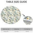 thumbnail image 5 of Botanical Floral Round Tablecloth with Elastic Edge, Durable Water-Resistant Polyester for Kitchen or Patio Table, Fits 44-52 Inch Surface, 5 of 6