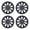 Matte Black, variant on Set of 4- Universal 15 inch Wheel Rim Covers Snap-On Matte Black ABS Material 15 inch Hubcaps for Toyota Nissan Hyundai Honda BYD KIA Tesla and More Models
